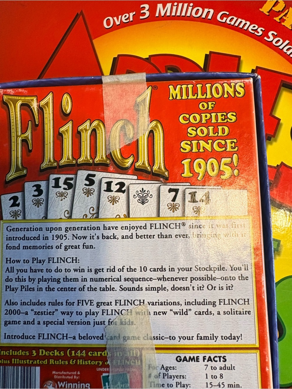 Flinch The Original Stockpile Card Game - Blue/Red Box - Picture 2 of 2